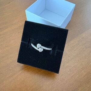 Pandora Two Sparkling Heart Ring